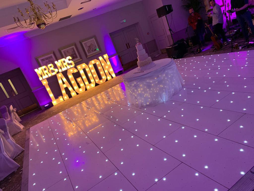 Large custom light up surname letters